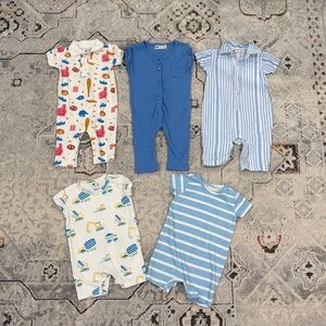 Monica and Andy romper bundle, 6-9 months